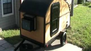 HOMEMADE TEARDROP TRAILER ALL MADE BY HAND ON A HARBOR FREIGHT FRAME