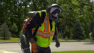 How to Use & Operate a Professional Backpack Gas Powered Leaf Blower | Husqvarna