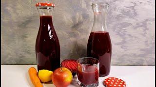 Homemade beet, carrot and apple juice, Juice to strengthen immunity and anemia