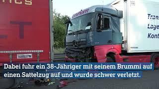 Schwere Unfälle mit fünf Verletzten auf der A5 bei Homberg Ohm