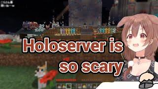 Holoserver Minecraft is a Scary Place for Korone....