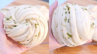 How to make two styles steamed bun？Tell you one secret for spring onion！ T