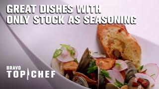 Great Dishes Using ONLY Bouillon Stock for Seasoning | Top Chef: Kentucky