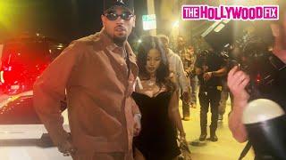 Chris Brown & Girlfriend Ammika Harris Arrive In Style At His '11:11' Album Release Party In WeHo