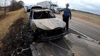 Car Fire on the Interstate with Secondary Crash   The Importance of Quick Clearance