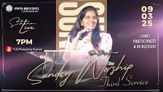  Sunday Third Service II Dr. Shiny Joseph II #tdprasannakumar  II Krupa Church II #tdpklive