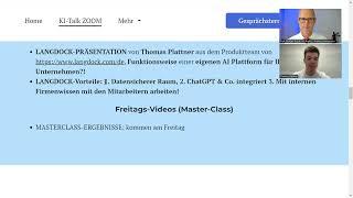 #34 KI-Talk - LANGDOCK KI Tool Präsentation von Thomas Plattner