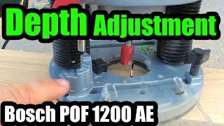 Plunge Router Depth Adjustment & Cutting, 3.3mm increments (Bosch POF 1200AE)