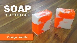 Orange Vanilla, Melt and Pour Soap Tutorial, Soap Swirls Part 2
