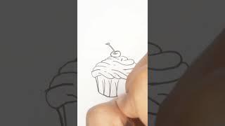 HOW TO DRAW CUP CAKE - DRAWING TUTORIAL