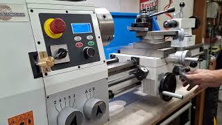 PM-1228 LB lathe W/easy pull Reversing pin lever, video 1/2