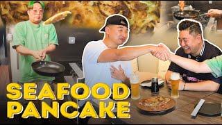 I Taught Him How to Make a Perfect Seafood Pancake in 10 Minutes! 