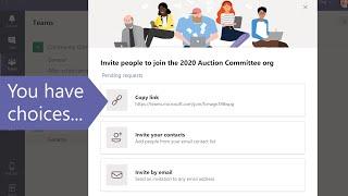 How to invite people to Microsoft Teams
