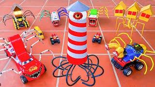 Upgrade LIGHT HOUSE MONSTER Long Spider Legs Most Scary, LIGHTNING MCQUEEN, CHOO CHOO CHARLES Eater