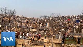 Fire Guts Rohingya Camp in Bangladesh