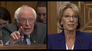 Bernie Sanders Questions Betsy DeVos: Would you be here without contributions? | ABC News