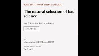 The natural selection of bad science | RTCL.TV