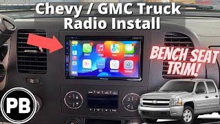 2007 - 2014 GMC / Chevy Radio Install Sierra, Silverado, Avalanche (Bench Seat)