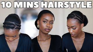 PROTECTIVE 10 MINUTES HAIRSTYLE ON 4C NATURAL HAIR | EASY & WORK-FRIENDLY