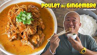 Poulet au gingembre - Ga Kho Gung - Recette vietnamienne - Le Riz Jaune