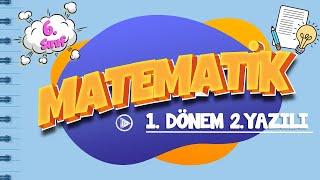 6. Sınıf 1. Dönem 2. Yazılı Hazırlık I Matematik