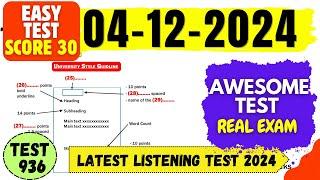 IELTS Listening Practice Test 2024 with Answers | 04.12.2024 | Test No - 936