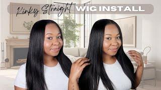 Yaki Straight M Cap Wig Install | Ready To Wear Wig! Ft ISee Hair