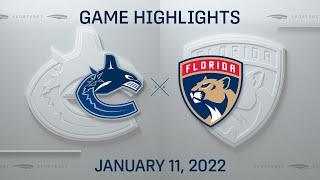 NHL Highlights | Vancouver Canucks vs. Florida Panthers - Jan. 11, 2022