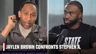 Jaylen Brown confronts Stephen A. over his 'unnamed source' from First Take | Stephen A. Smith Show