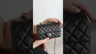 Chanel The latest chip version of the classic 𝙲𝙵 series flip bag big 𝚖𝚒𝚗𝚒 black
