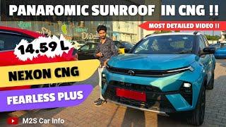 Tata Nexon CNG Top Model!! Fearless Plus | Panaromic Sunroof | On Road Price | Creative Ocean Color