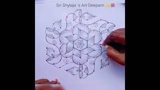 KarthigaiDeepamspecial kolam  கார்த்திகை தீபம் just 11 dotssimple rangoliagal vilakku kolam