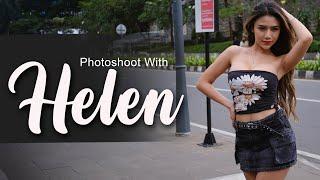Photoshoot with HELEN | seru motret model cantik ini di trotoar jalan dukuh atas