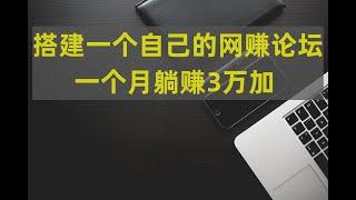 如何搭建属于自己的网赚论坛割韭菜收赚会员费赚钱项目 副业推荐 网络赚钱 最好的赚钱方法 网上赚钱 最快赚钱 轻松赚钱 在线赚钱 元明 网赚