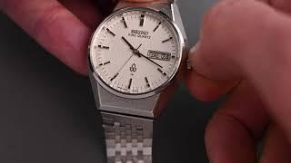 A short video showing the seconds correction function on the Seiko King Quartz 0853-8025.