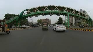 Lahore Jail Road - Main Boulevard Gulburg - 360 Video. MotoVlog - POV. Insta360 X2.