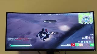 Xiaomi Mi 34 curved gaming monitor with Playstation 5 Fortnite