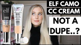 ELF Camo CC Cream Review vs. IT Cosmetics CC Cream- ELF CC Cream Fair 140 W + Light 240 W