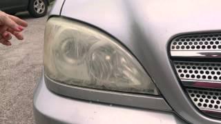 Mercedes ML 350 headlight restoration