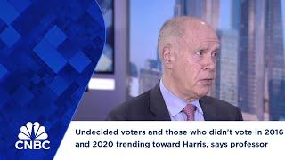 Undecided voters and those who didn't vote in 2016 and 2020 trending toward Harris, says professor