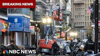 12 dead in New Orleans after driver rams into crowd, opens fire on police | NBC News NOW