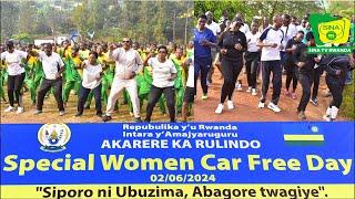 Special Women Car Free Day at Nyirangarama,Rulindo District.Mayor and Dr Sina Gerard participated.