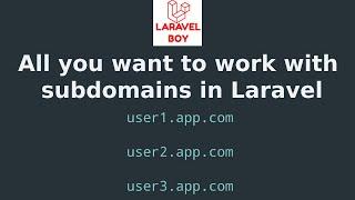 Advanced Laravel | all about subdomains .