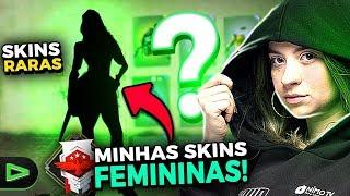 MINHAS SKINS FEMININAS MAIS RARAS DO FREE FIRE!!