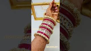 Material : Brass and American DiamondPlating : Gold #new #trending #ad #bridalchura