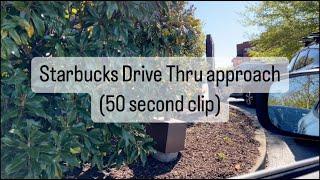 Starbucks Drive Thru Approach to Order Open Window w/ Nature and Ambient Speaker Voice (50 Seconds)