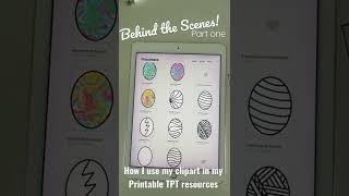 How I use clipart in my TPT printable resources (behind the scenes)