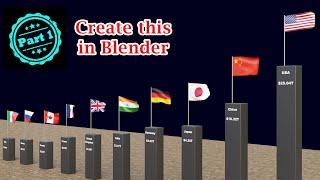 How To Create World Data Videos | Easy Tutorial In Blender | Animate World Statistics By Countries