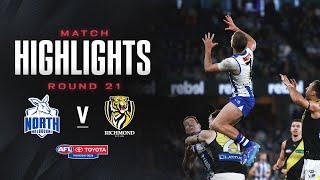 North Melbourne v Richmond Highlights | Round 21, 2024 | AFL