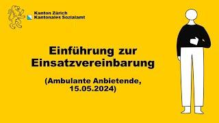 Einführung Einsatzvereinbarung für ambulante Anbietende